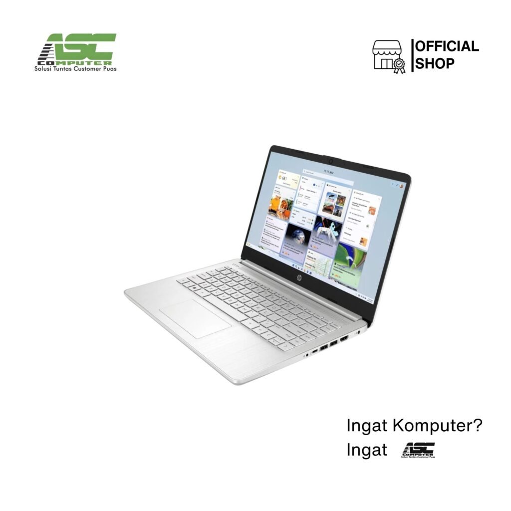 HP LAPTOP 14S-FQ1135AU 14″ FHD R5-5500U RAM 8GB ROM 512GB W11 SLV