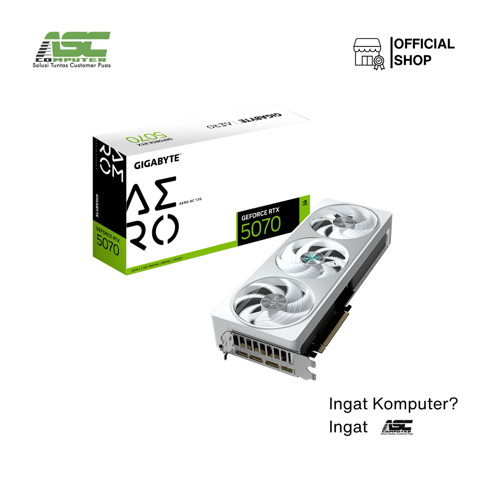 VGA GIGABYTE VGA RTX 5070 AERO OC 12GB GDDR7 (GV-N5070AERO OC-12GD 1.0)