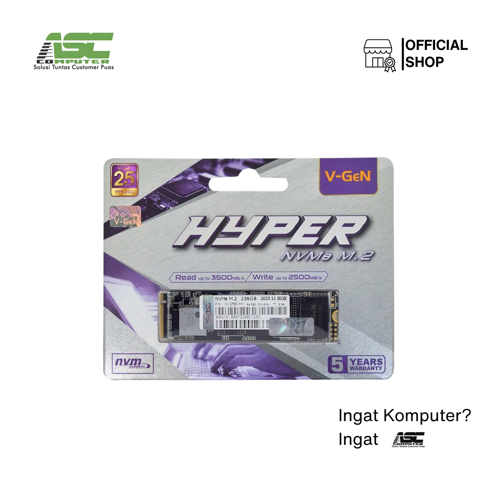 SSD V-Gen 256GB NVM e