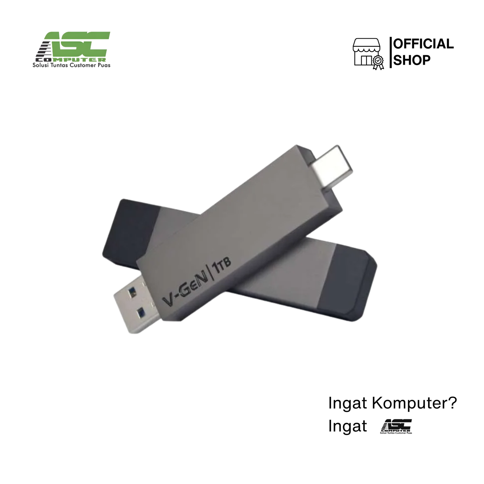 SSD PORTABLE usb 3.1 and type C V-GEN 1TB
