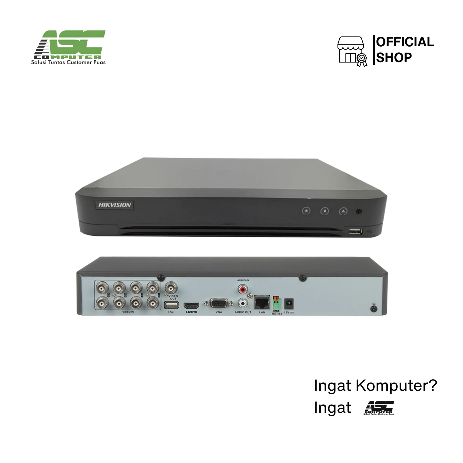 DVR HIKVISION iDS 7208HQHI-M1/XT 8 CHANNEL