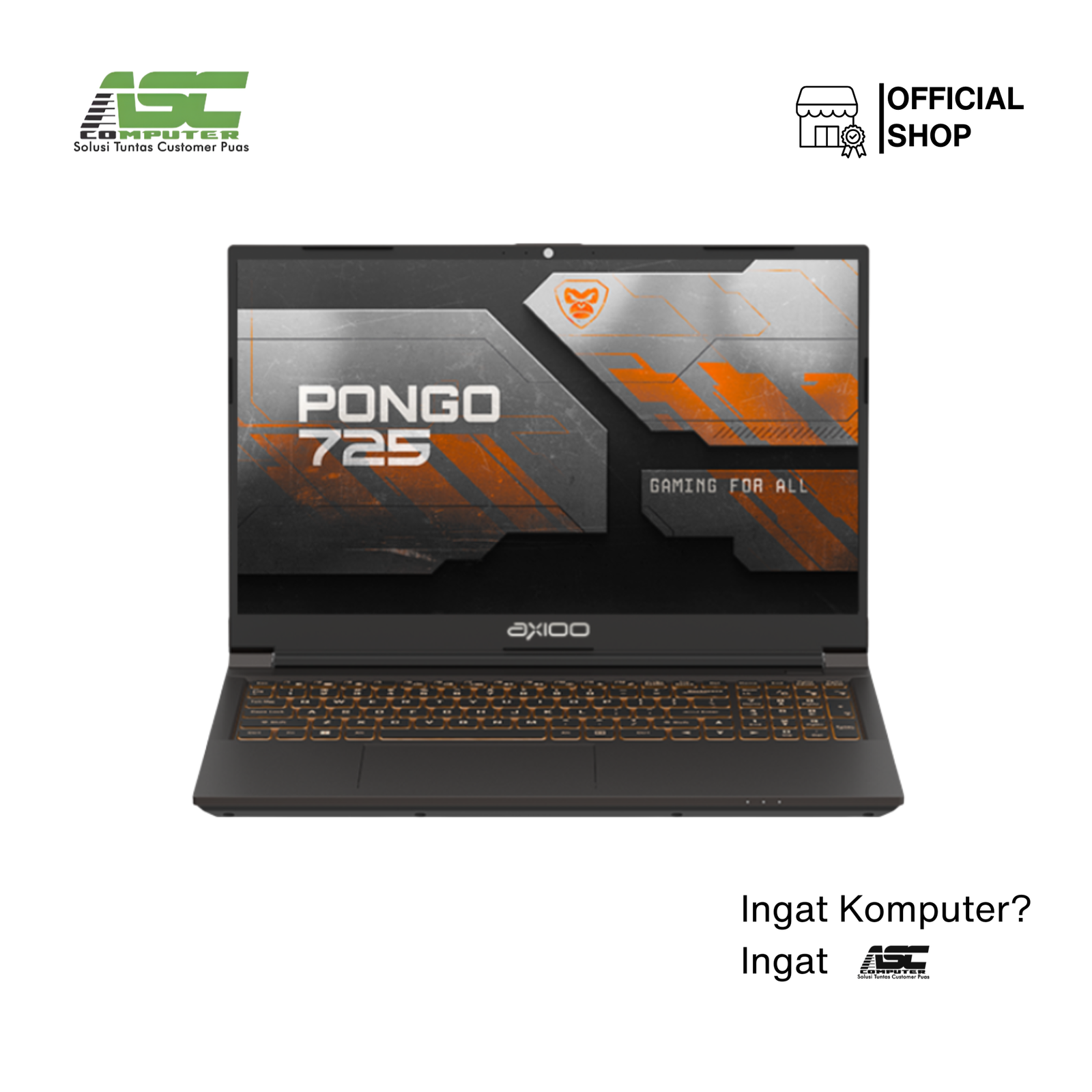 Axioo Pongo 725 V2 I7-13620H-16G-512G-RTX2050-4G/15.6INC-W11PRO