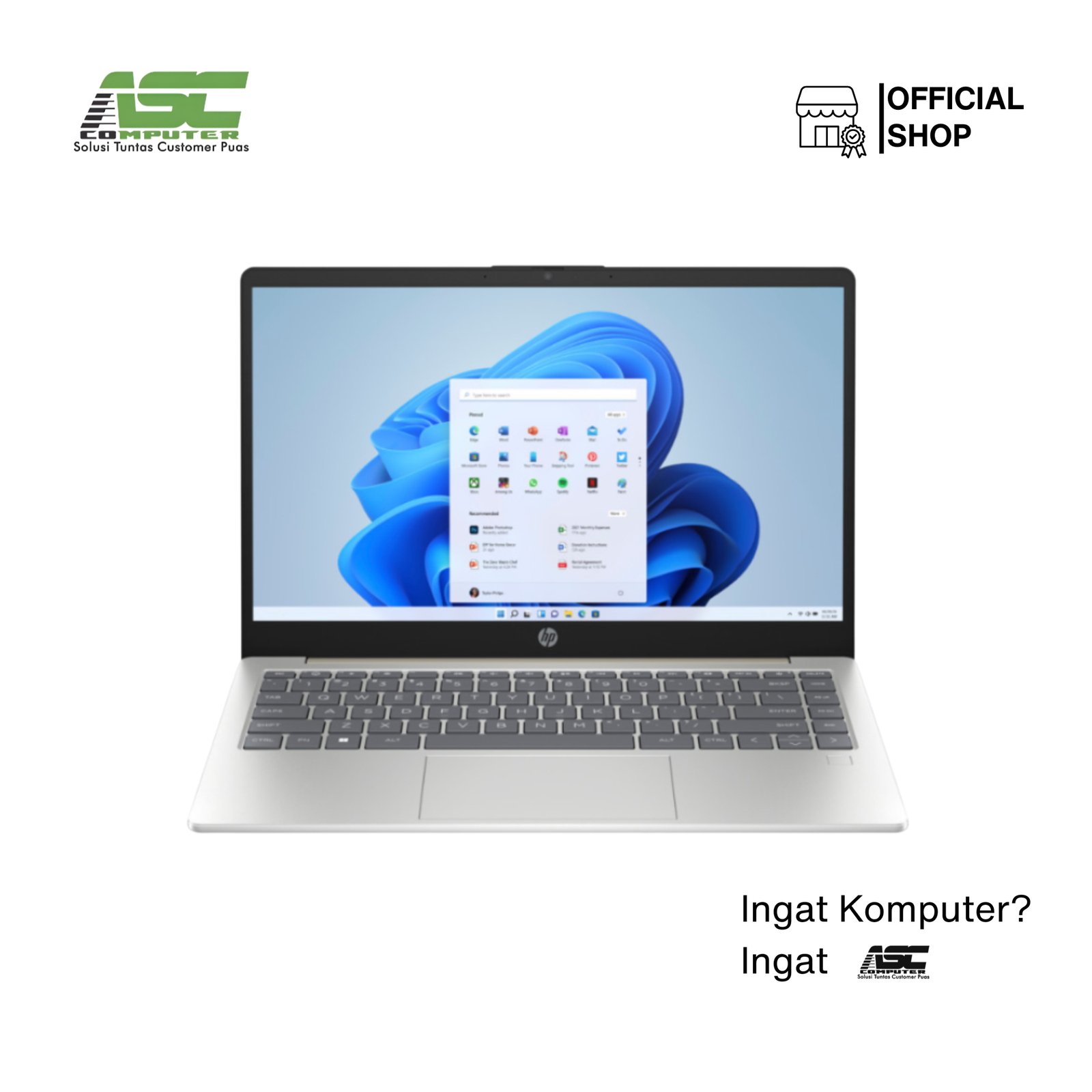 HP 14-EP0261TU Core i3-1315U/8GB/512GB SSD/14″FHD/Win 11 Home+OHS 2021/Silver