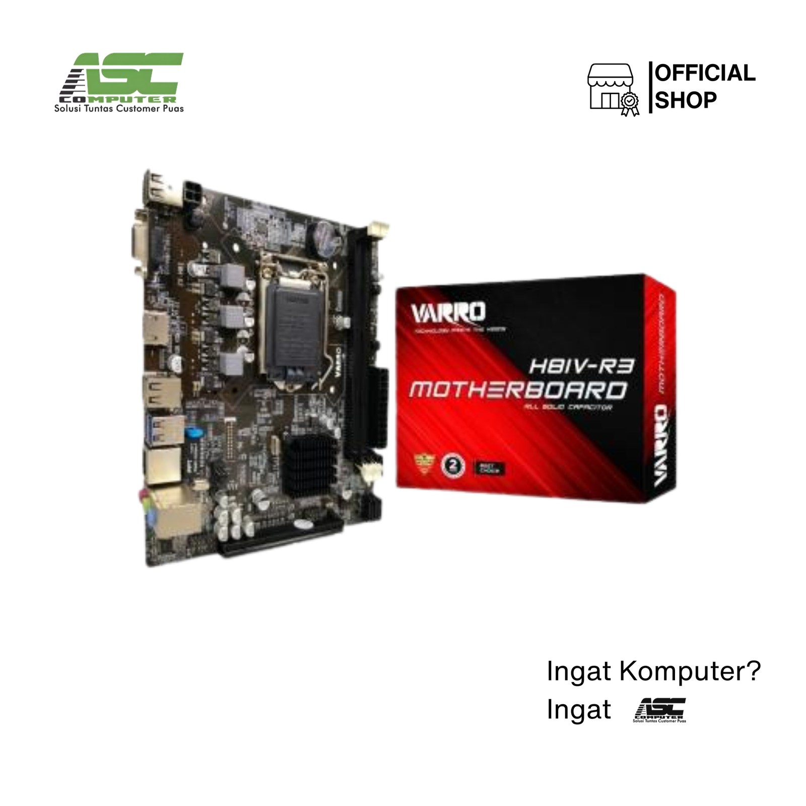 MOBO MOTHERBOARD VARRO H81 VR3 DDR3 SOCKET INTEL 1150