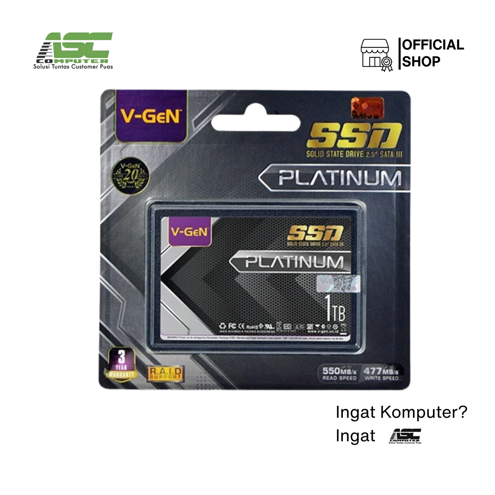 SSD V-Gen Sata  1TB