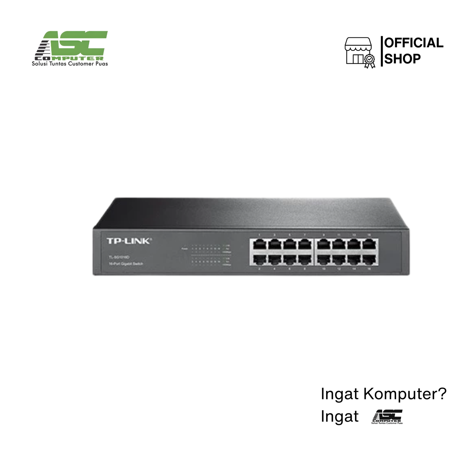 SWITCH HUB TP LINK SG1016D 100/1000 GIGABIT