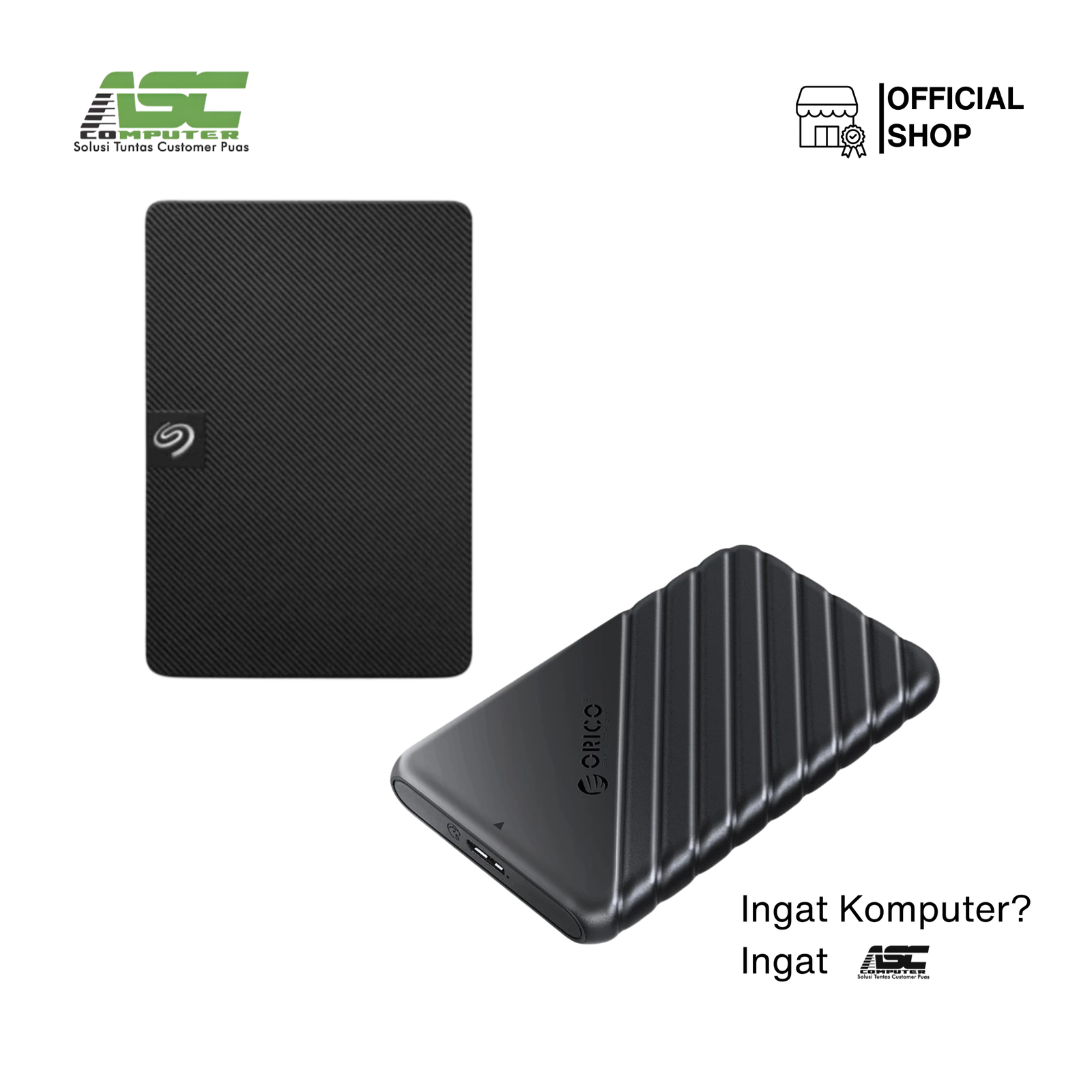 HDD EXTERNAL SEAGATE 1TB + CASE ORICO