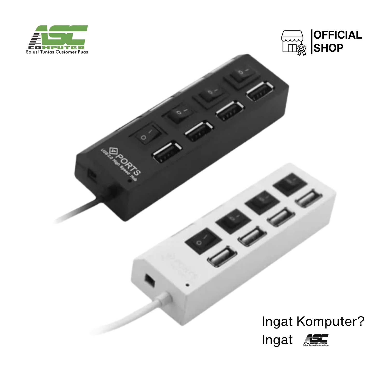 HUB USB 4 PORT SAKLAR ON/OFF