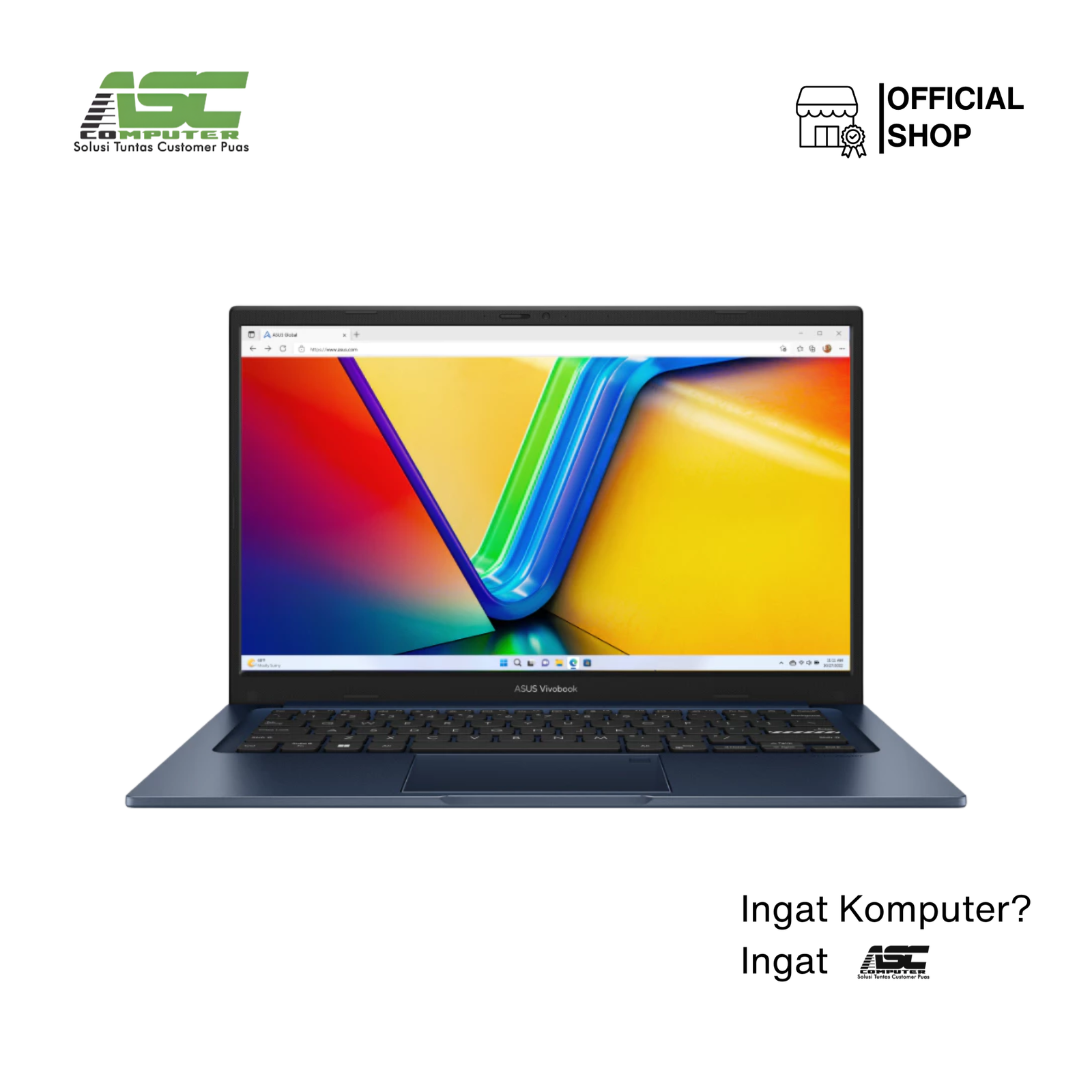 NB ASUS A1404VAP-VIPS5851M QBLUE CORE5 120U-8GB-512GB-14 VIPS W11+OHS24+M365