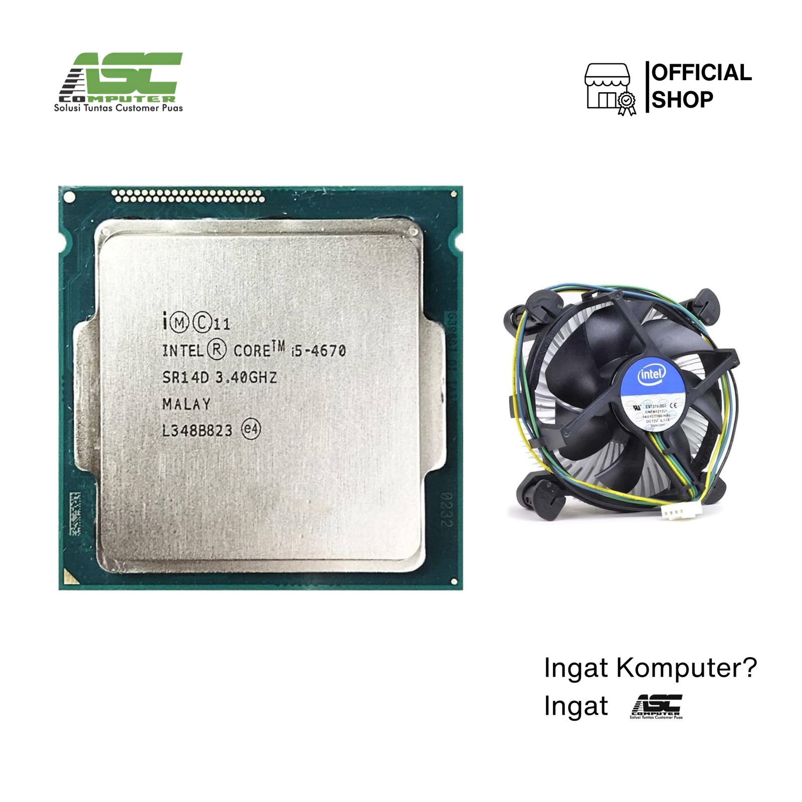 PROC INTEL CORE I5 4670 TRAY +FAN