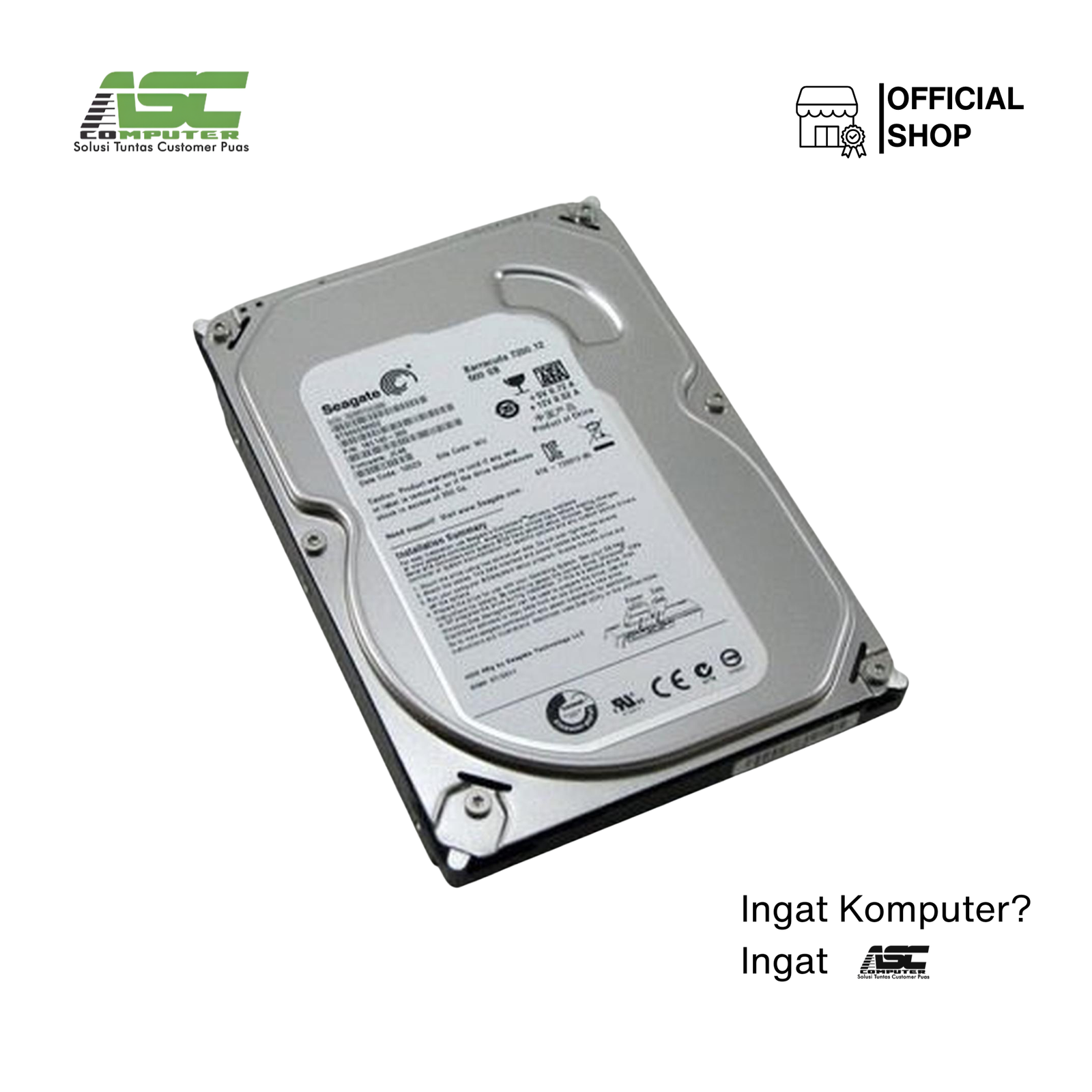 Hardisk Seagate 500GB Notebook Garansi Tidak Resmi