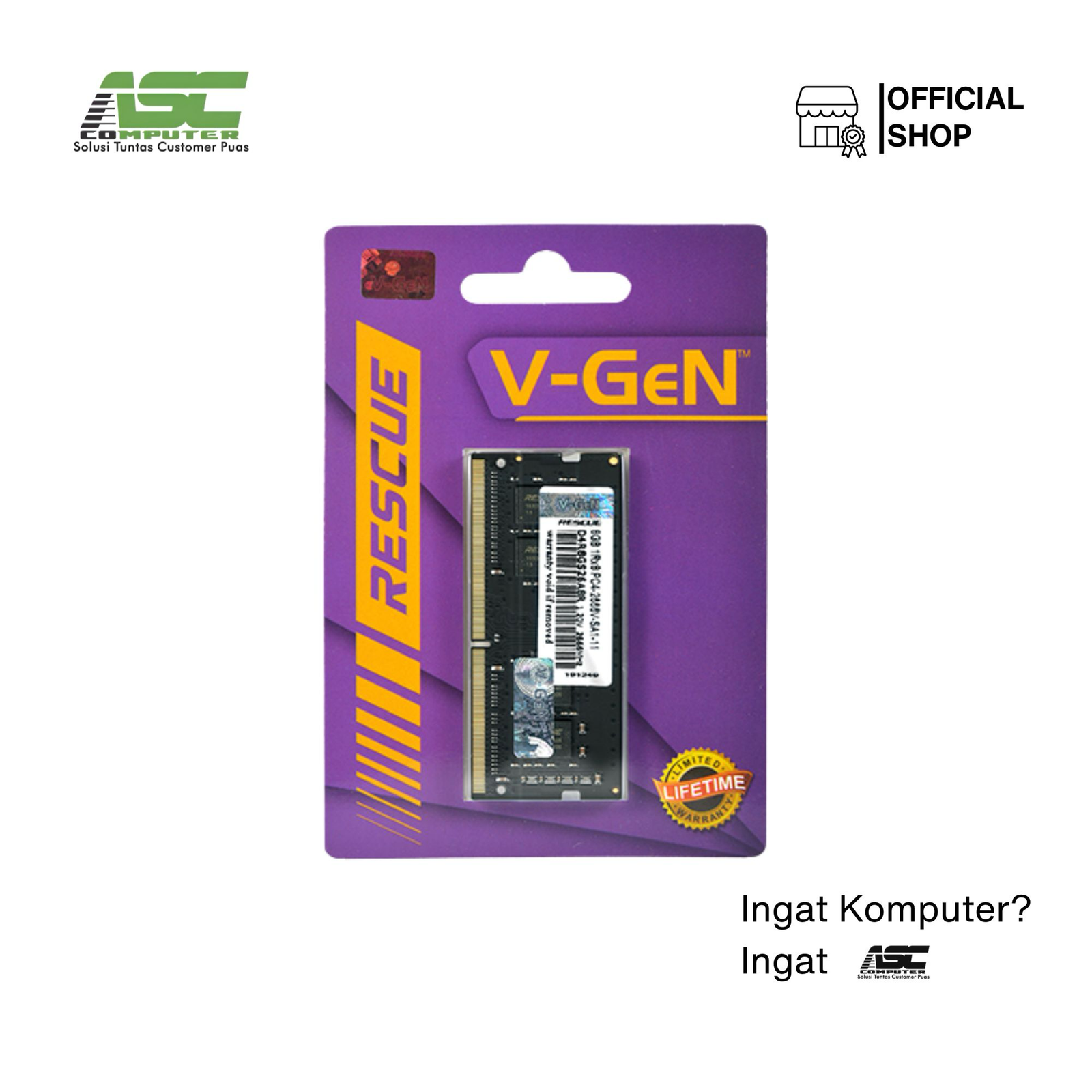 SODIMM V-GEN 4GB DDR4 2666 RESCUE – Memory RAM Laptop