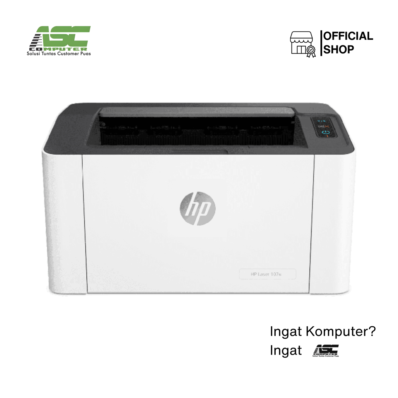 Printer HP  Mono Laser 108W Single Print Wifi A4 20ppm black/1y/White