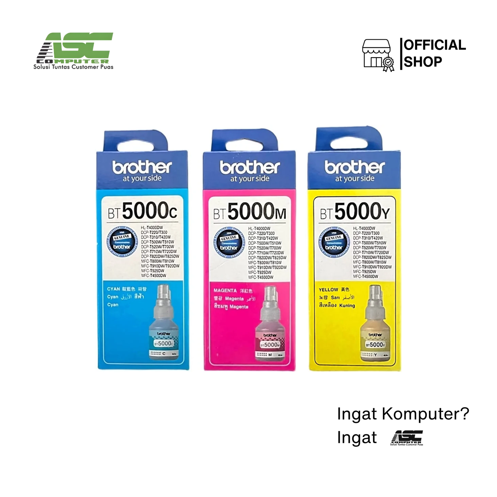 Tinta Brother BT-5000 Cyan / Magenta /Yellow