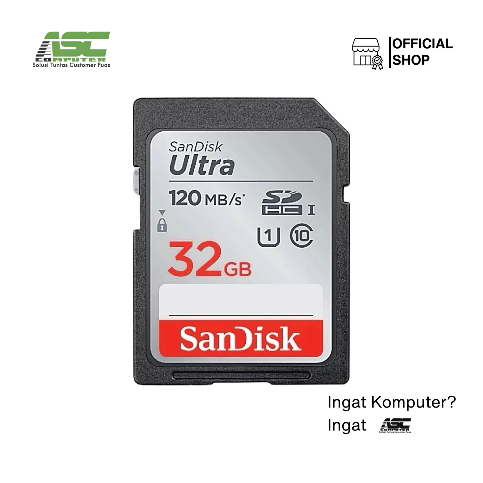 SD CARD SANDISK ULTRA 32GB C10 SDHC 120mb/s