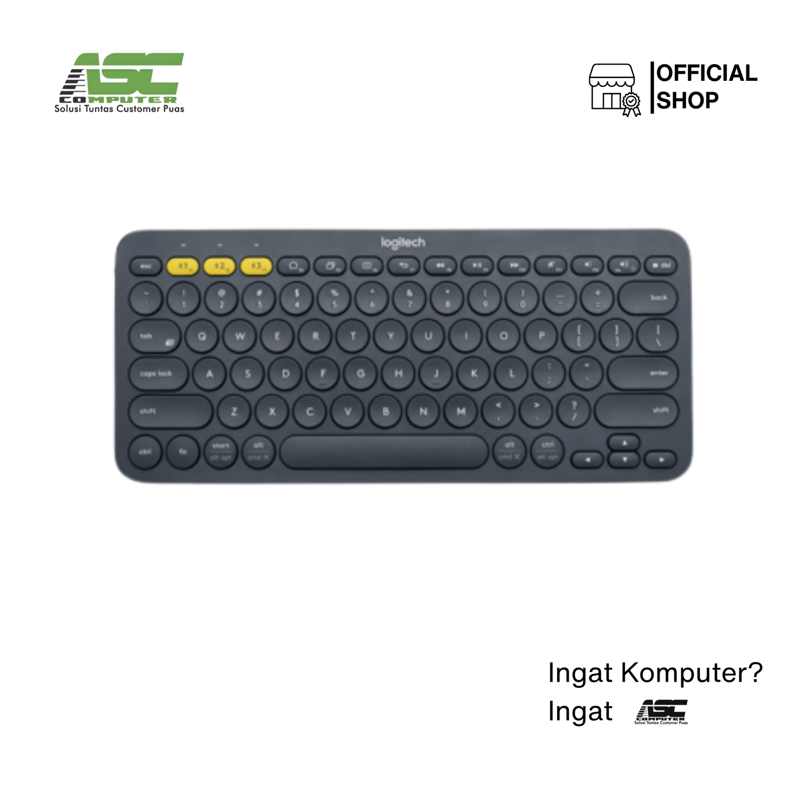 Keyboard Logitech K380 Bluetooth,wireless unt PC,tablet dan ponsel