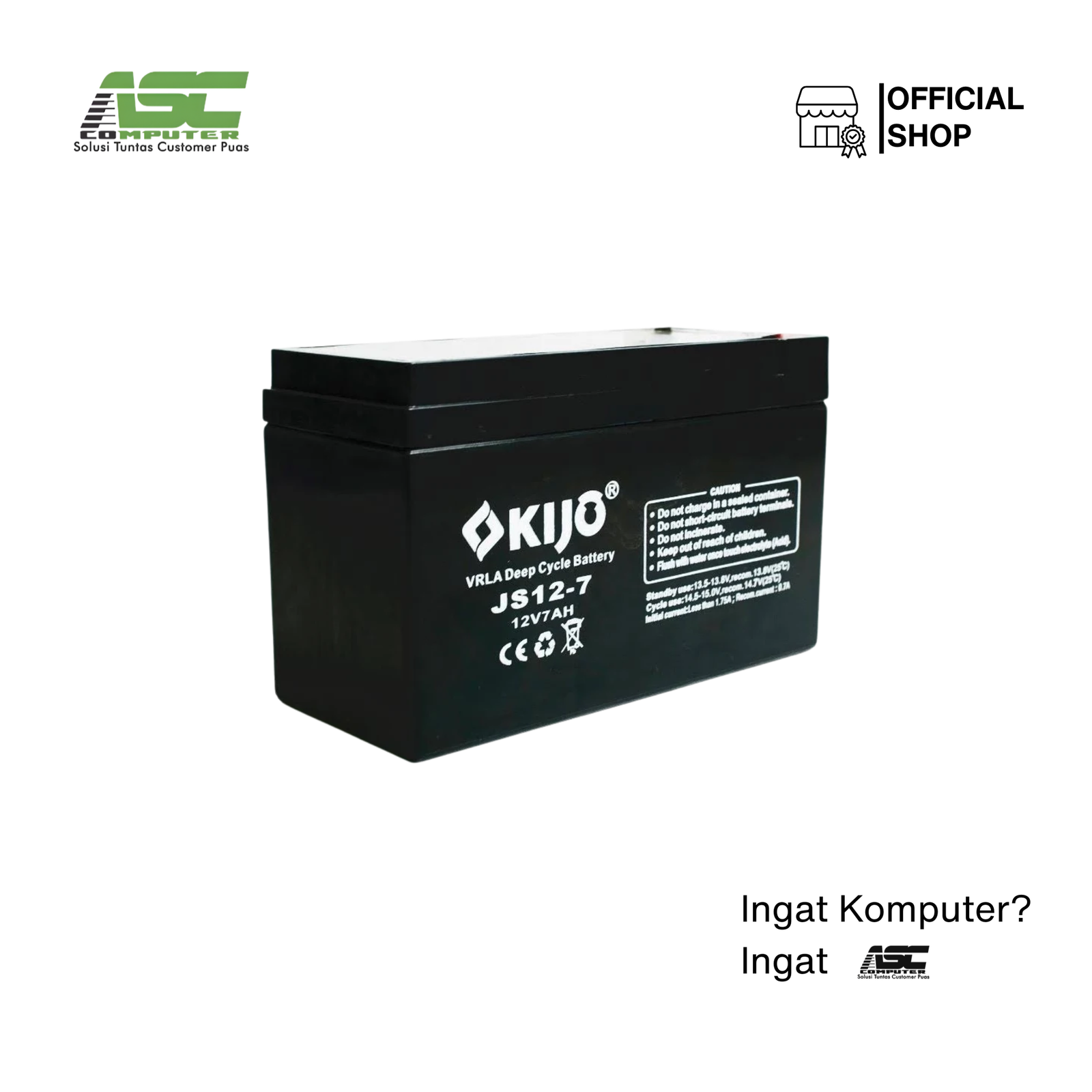 BATTERY AKI KERING KIJO 12V 7AH