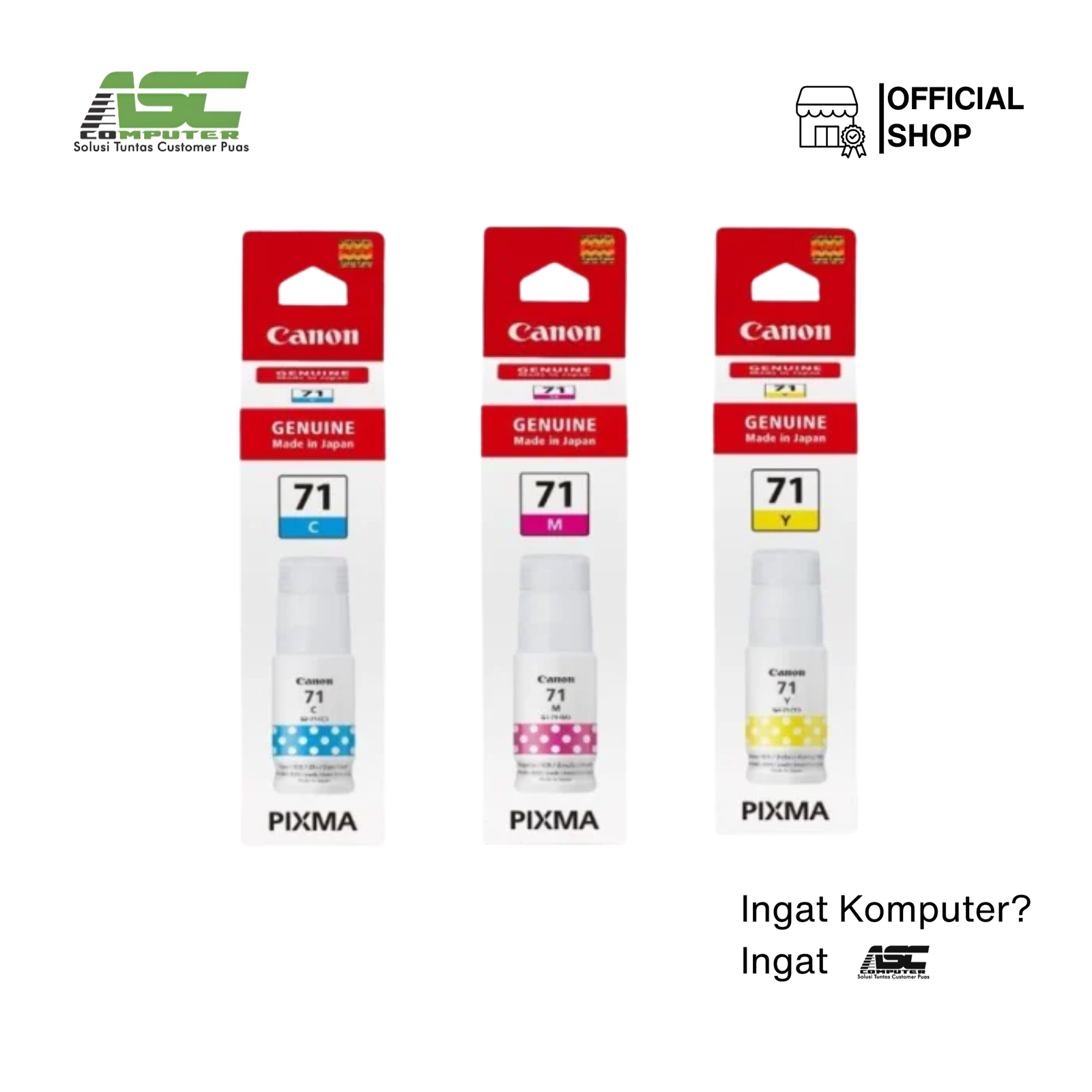Tinta Canon Gi-71 Cy,Mg,Yell