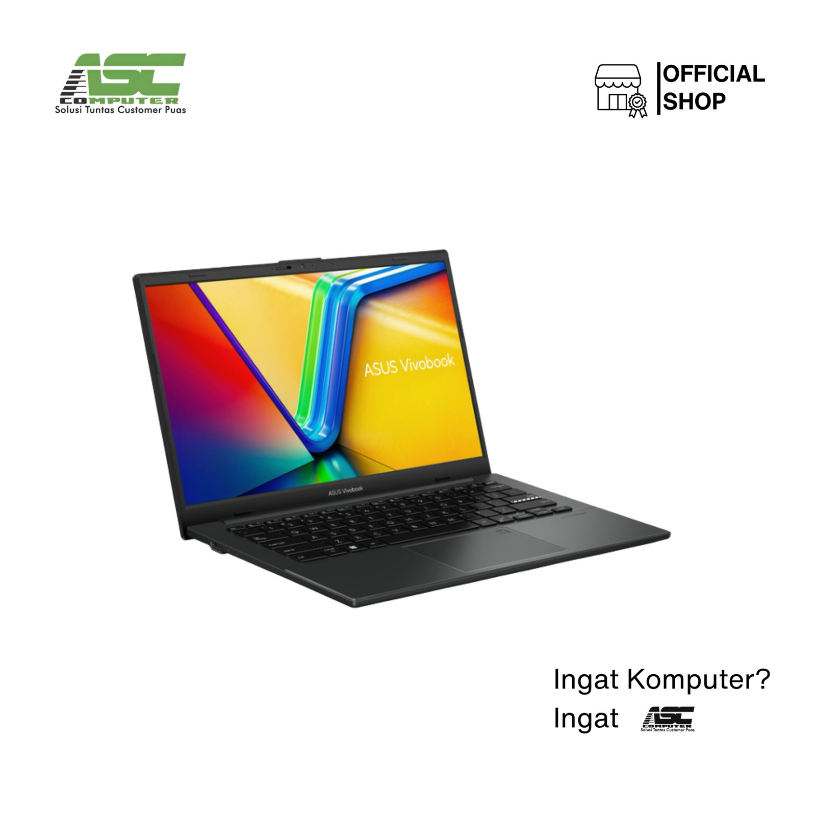 ASUS Vivobook Go 14 (E1404) E1404GA-FHD 3851 Mixed Black I3-N305-8GB-512GB-14 INCHI FHD-OPI 2024 + FREE M365-Win 11