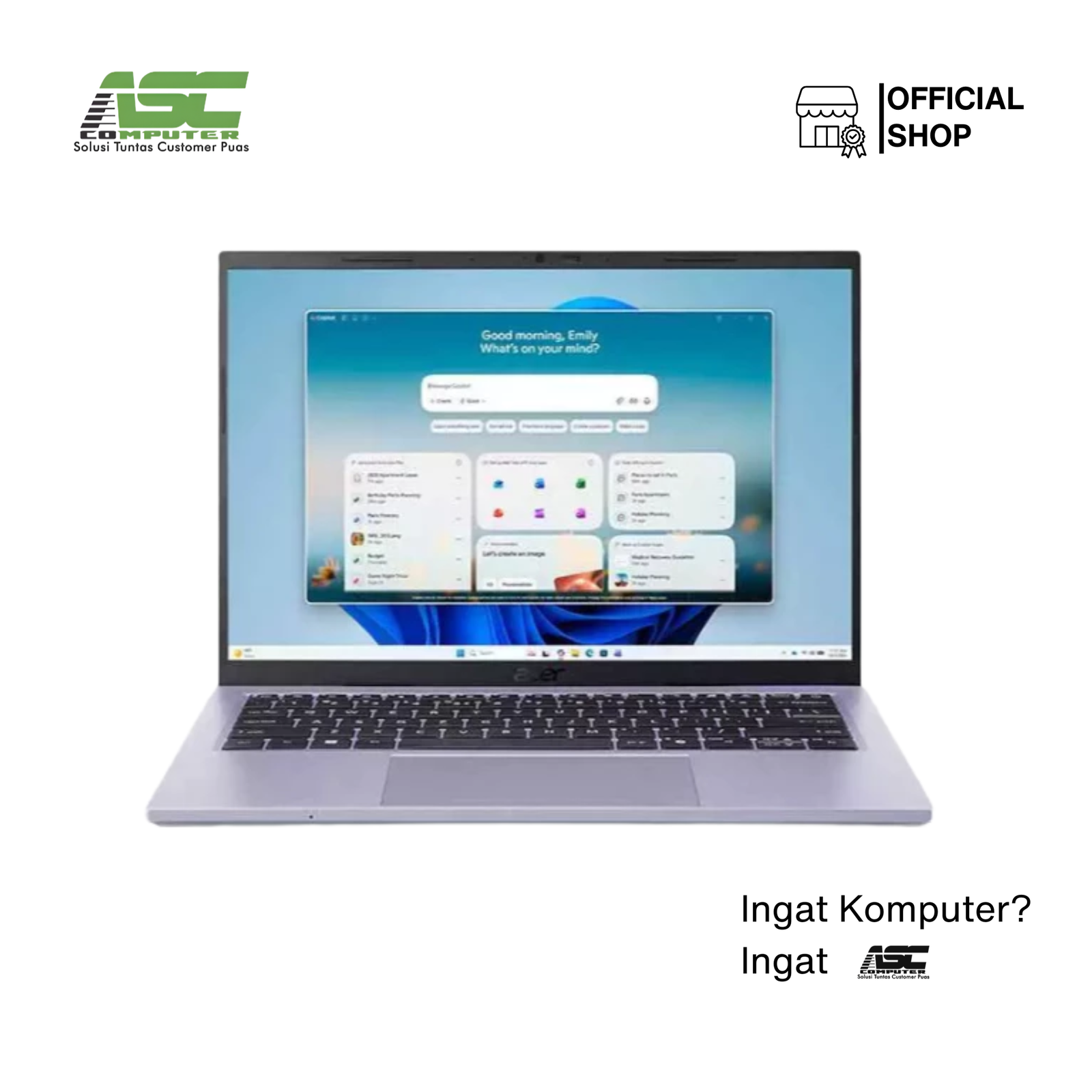 ACER Aspire Go 14 AG14-72P-52Z2 Intel Core 5-120U 16GB 512GB SSD 14 inch WUXGA IPS Win11 + OHS Mood Lilac