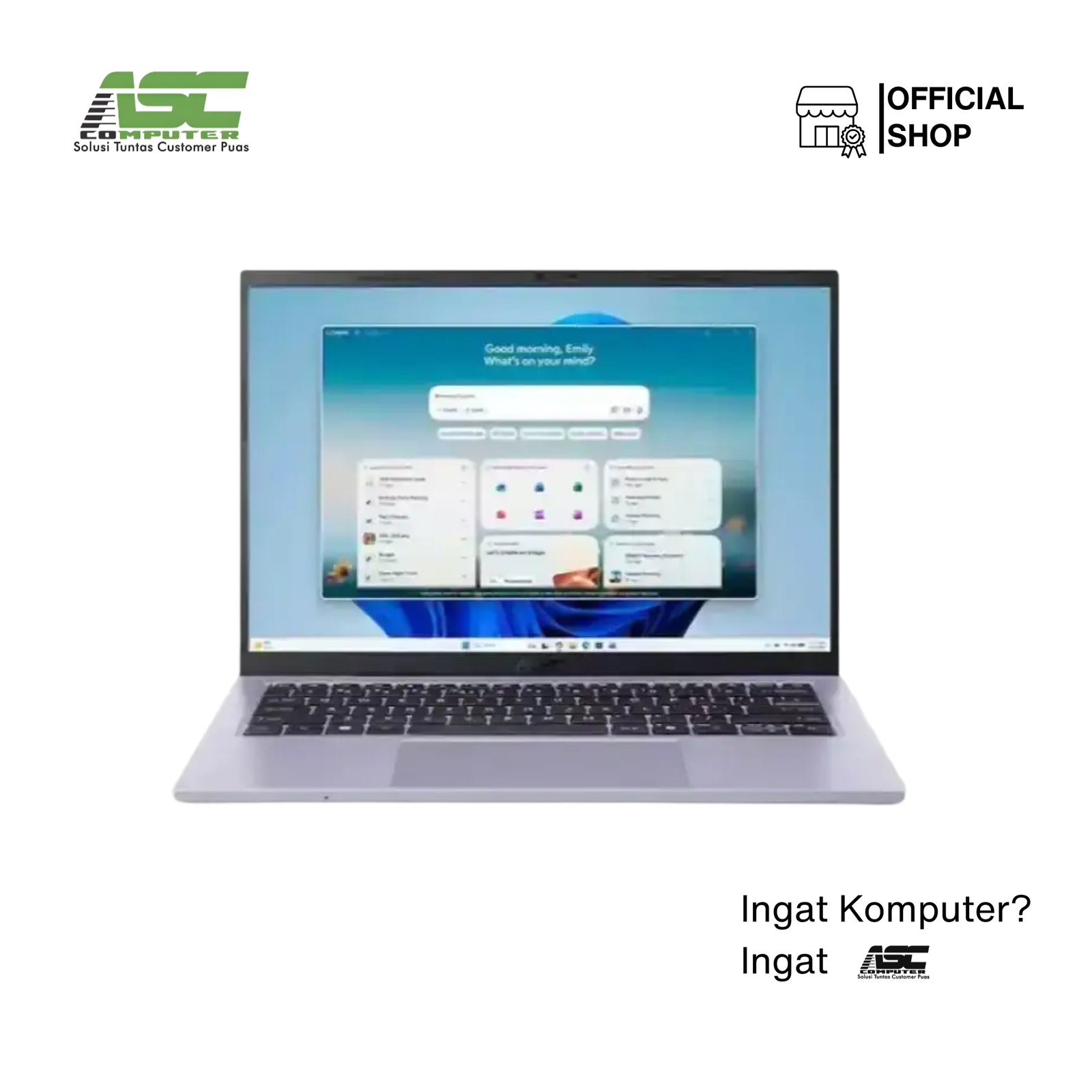ACER Aspire Go 14 AG14-72P-54K5 Core 5 120U 8GB 1TB SSD 14 inch WUXGA IPS Win11 + OHS Lilac