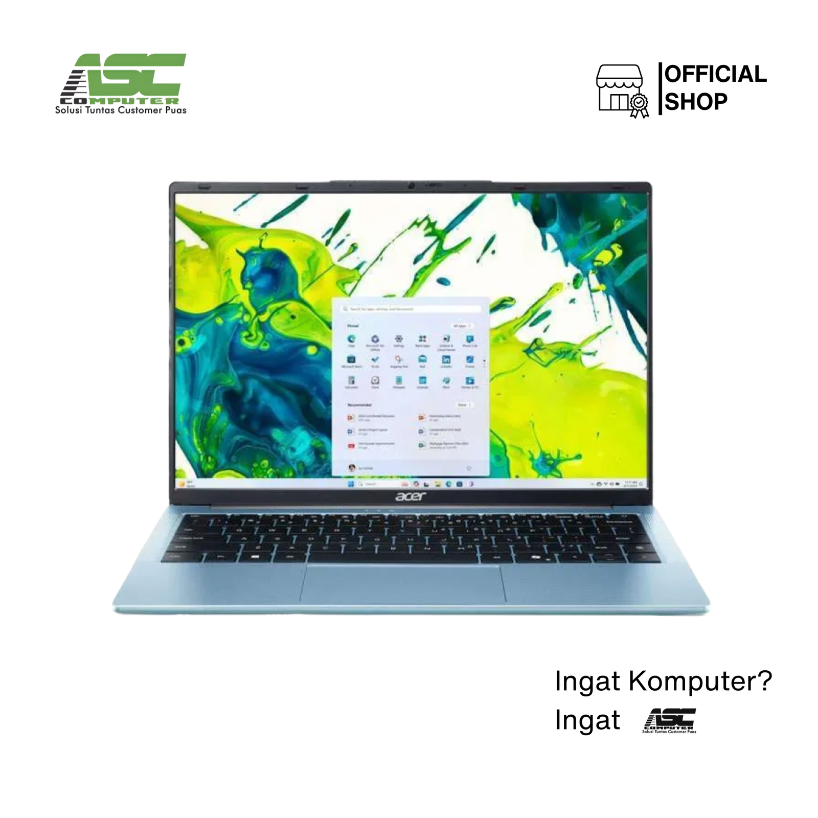 ACER Aspire Lite 14 AL14-36P-C9YY Intel Celeron N4500 8GB 512GB SSD 14 inch FHD IPS Win11 + OHS Fresh Blue