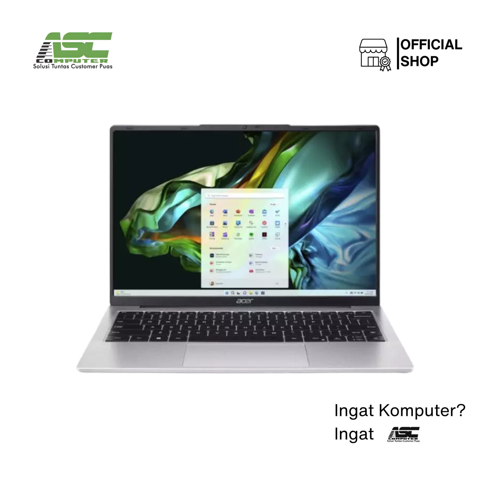 ACER Aspire Lite 14 AL14-32P-37SA Intel Core 3-N355 8GB 256GB SSD 14 inch WUXGA IPS Win11 + OHS Silver