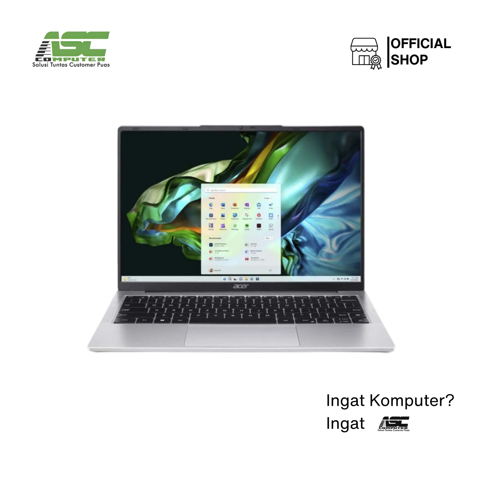 ACER Aspire Lite 14 AL14-37P-32RZ Intel Core 3 N355 8GB 512GB SSD 14 inch FHD IPS Win11 + OHS Silver