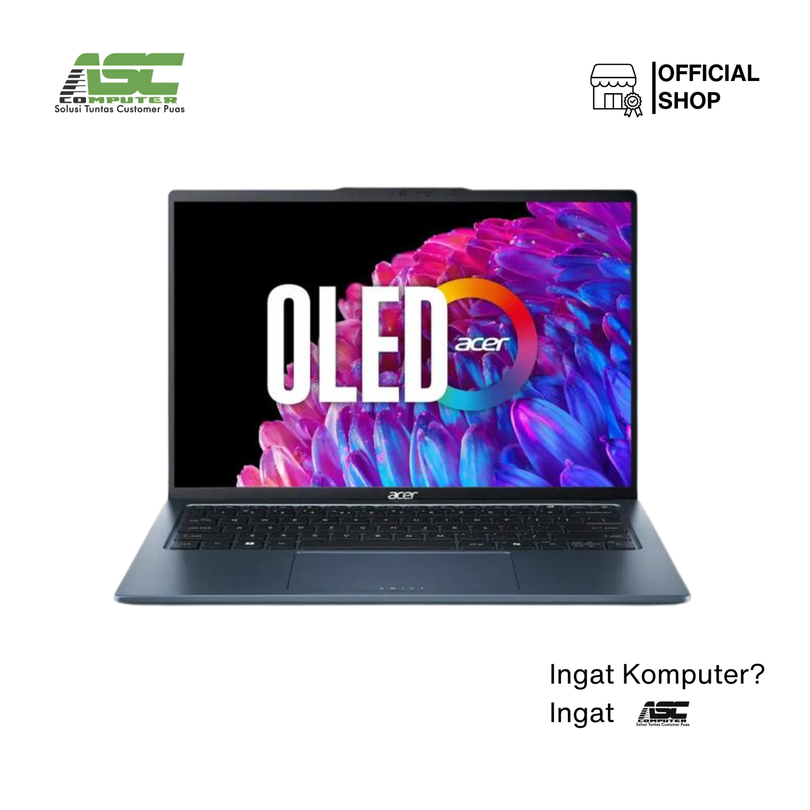 ACER Swift Go 14 AI SFG14-73-9686 Intel Core Ultra 9-185H 32GB 1TB SSD 14 inch 2.8K OLED Win11 + OHS Frost Blue