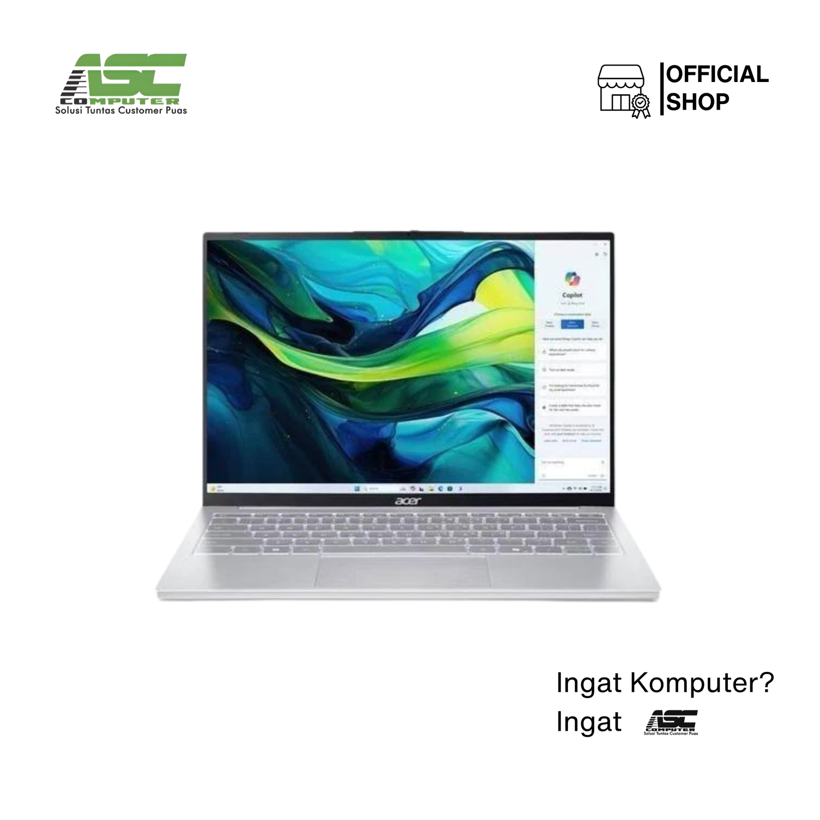 ACER Swift Lite 14 Air Edition SFL14-54M-56UB Intel Core Ultra 5 115U 16GB 512GB SSD 14 inch WUXGA IPS Win11 + OHS Silver
