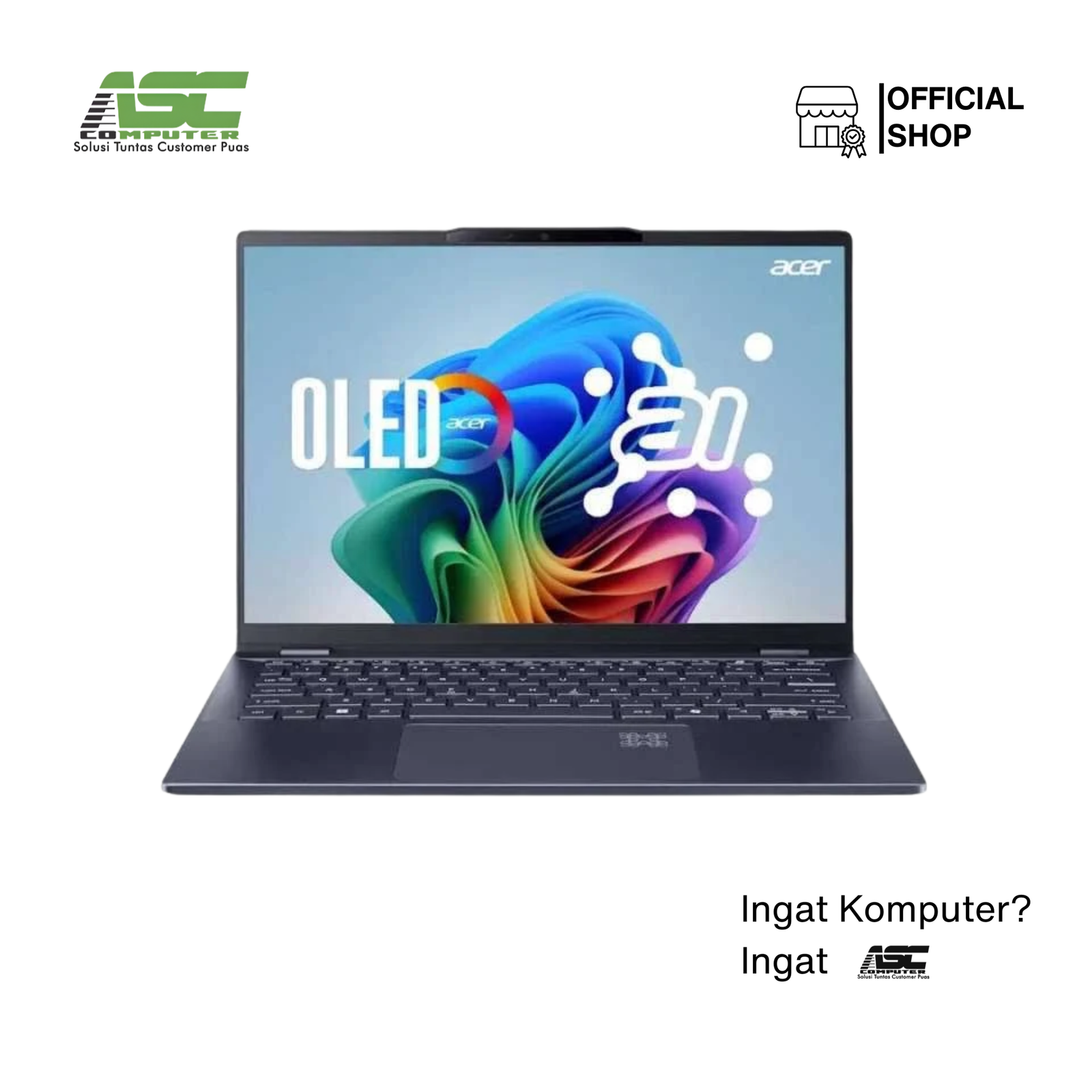 ACER Swift 14 AI SF14-51-70ML Intel Core Ultra 7 258V 32GB 1TB SSD 14 inch 2.8K OLED Win11 + OHS Steam Blue
