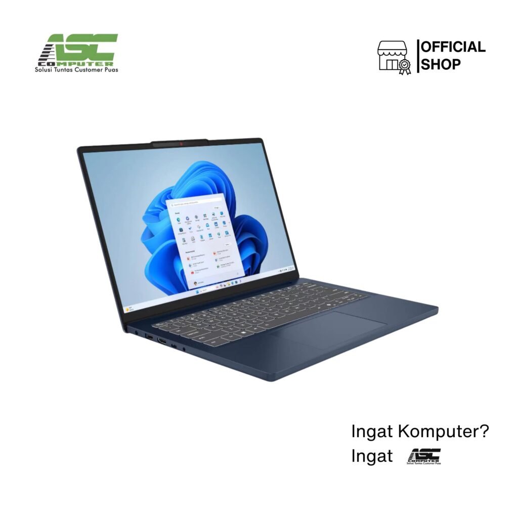 Lenovo IdeaPad Slim 3 14IRH10 | 83K000 – FPiD | Cosmic Blue | Intel Core i5-13420H | RAM 16GB DDR5 | SSD 512GB | Layar 14”