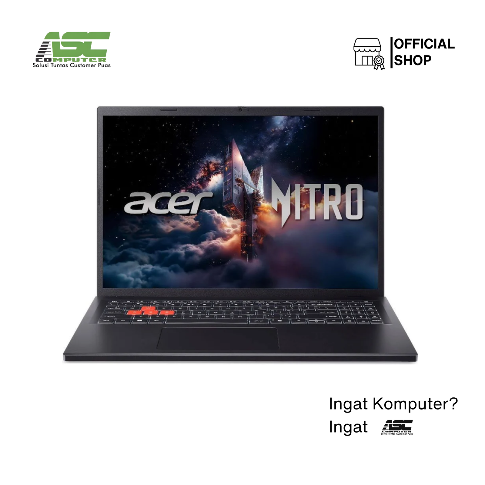 ACER Nitro Lite 16 NL16-71G-5613 Intel Core 5 210H 16GB 512GB SSD RTX 3050 6GB 16 inch WUXGA IPS 180Hz 100% sRGB Win11 + OHS Black