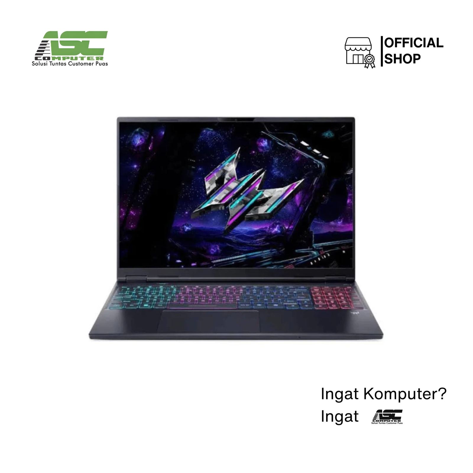 ACER Predator Helios Neo 16S AI PHN16S-I51-773N Intel Core Ultra 7 356H 32GB 1TB SSD RTX 5060 8GB GDDR7 16 inch WQXGA OLED 165Hz Win11 + OHS Obsidian Black