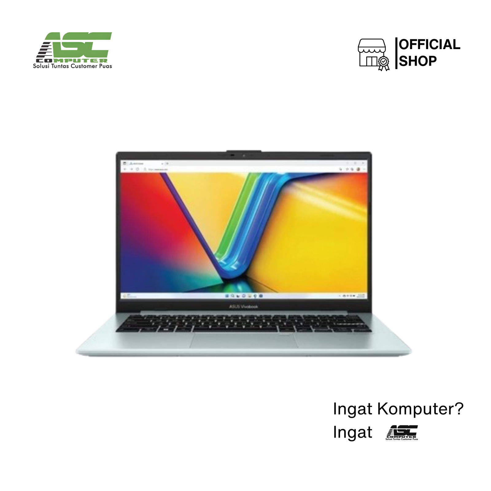 ASUS Vivobook Go 14 E1404FA-VIPS3822M AMD Ryzen 3 7320U 8GB 256GB SSD 14.0 inch Full HD IPS Win11 + OHS 2024 Green Grey