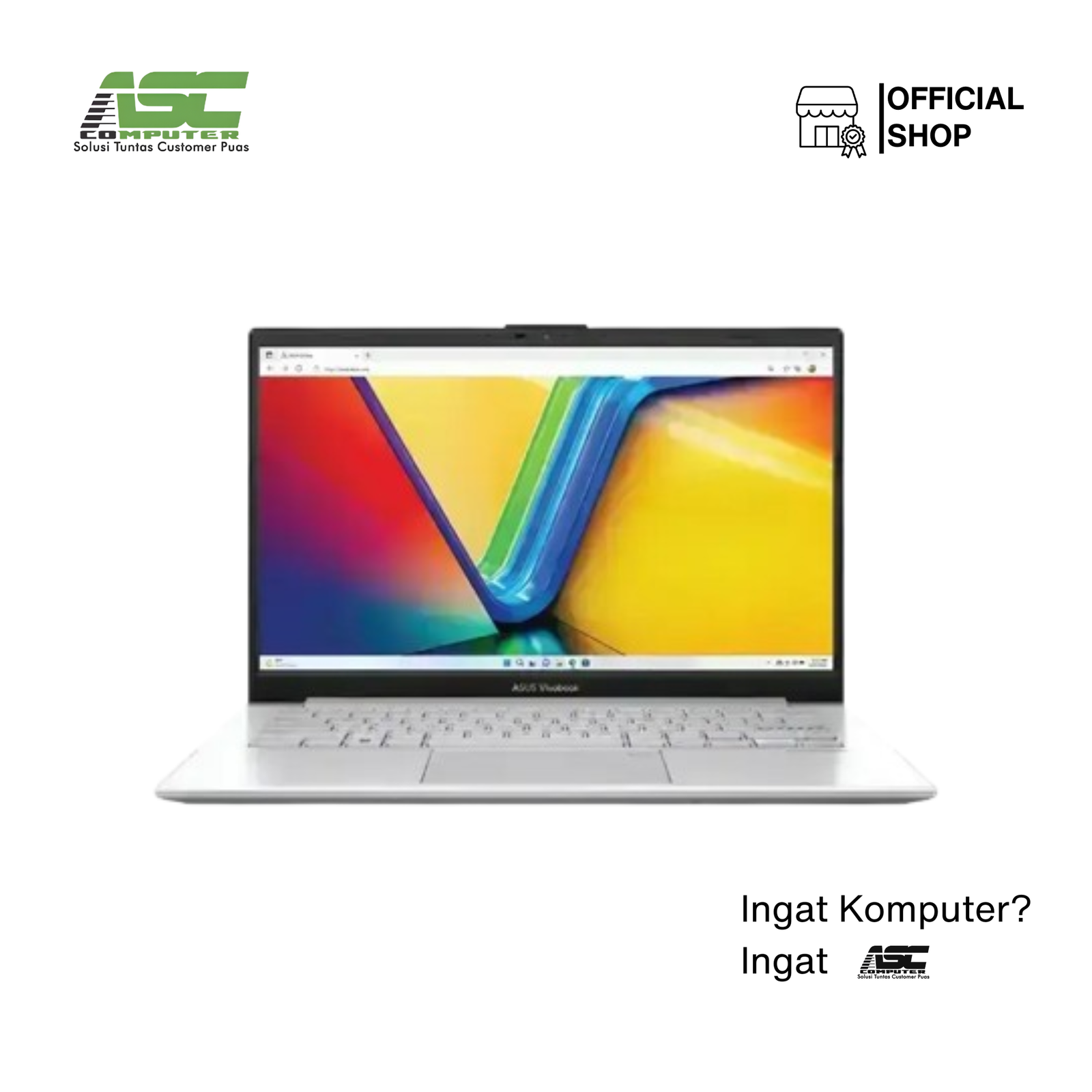 ASUS Vivobook Go 14 E1404FA-VIPS3823M AMD Ryzen 3 7320U 8GB 256GB SSD 14.0 inch Full HD IPS Win11 + OHS 2024 Cool Silver