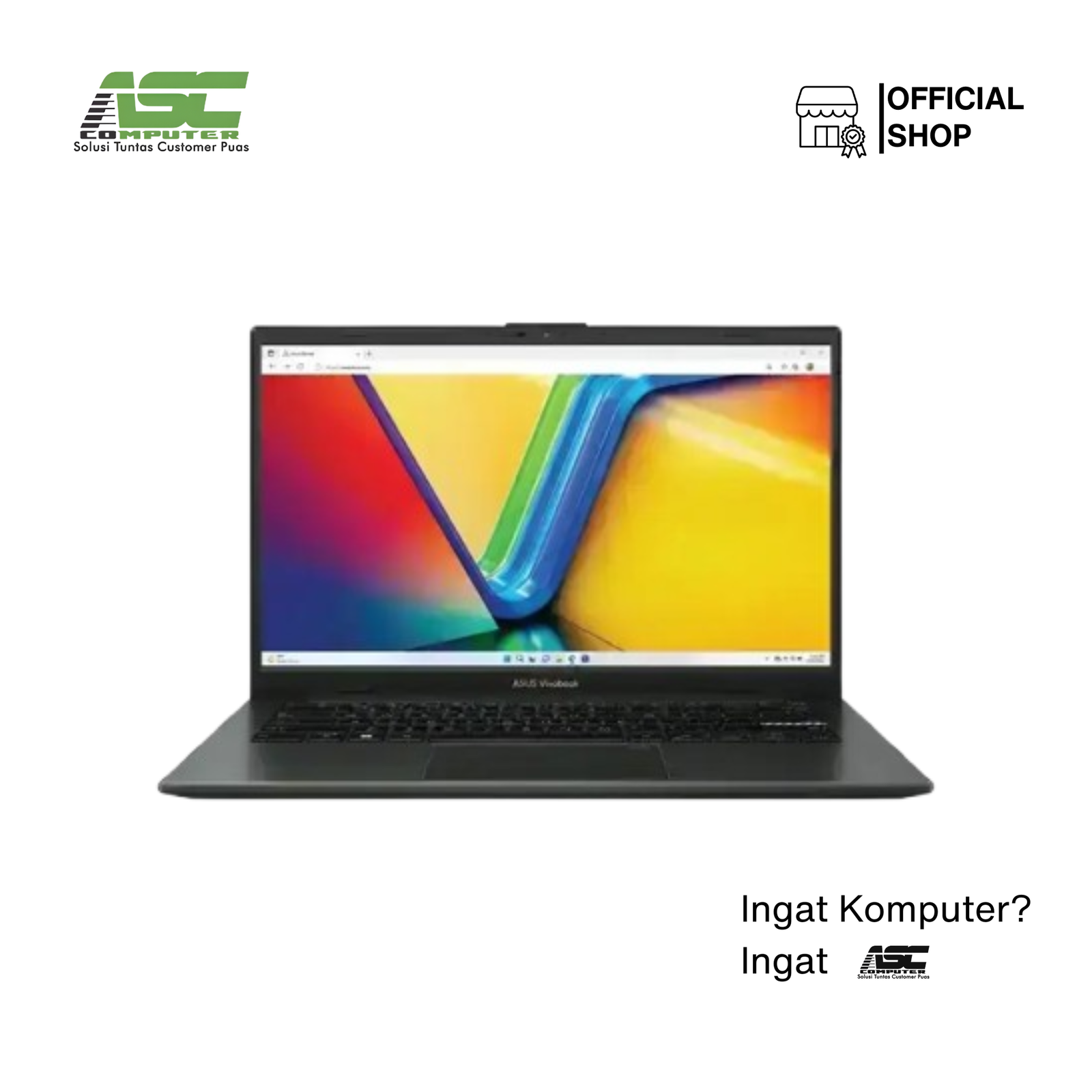 ASUS Vivobook Go 14 E1404FA-VIPS3851M AMD Ryzen 3 7320U 8GB 512GB SSD 14.0 inch Full HD IPS Win11 + OHS 2024 Mixed Black