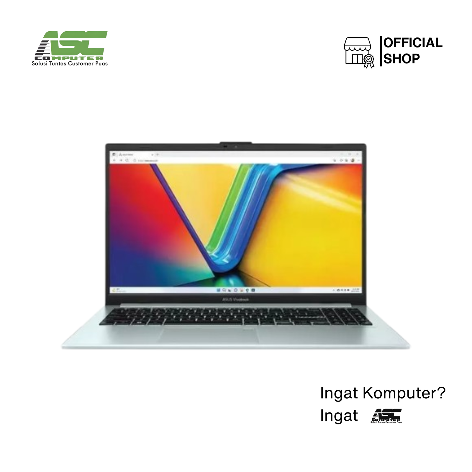 ASUS Vivobook Go 15 E1504FA-VIPS3152M AMD Ryzen 3 7320U 16GB 512GB SSD 15.6 inch Full HD IPS Win11 + OHS 2021 Green Grey