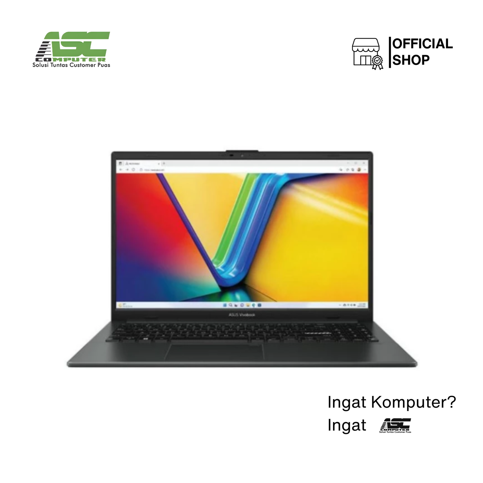 ASUS Vivobook Go 15 E1504FA-VIPS5151M AMD Ryzen 5 7520U 16GB 512GB SSD 15.6 inch Full HD IPS Win11 + OHS 2024 Mixed Black