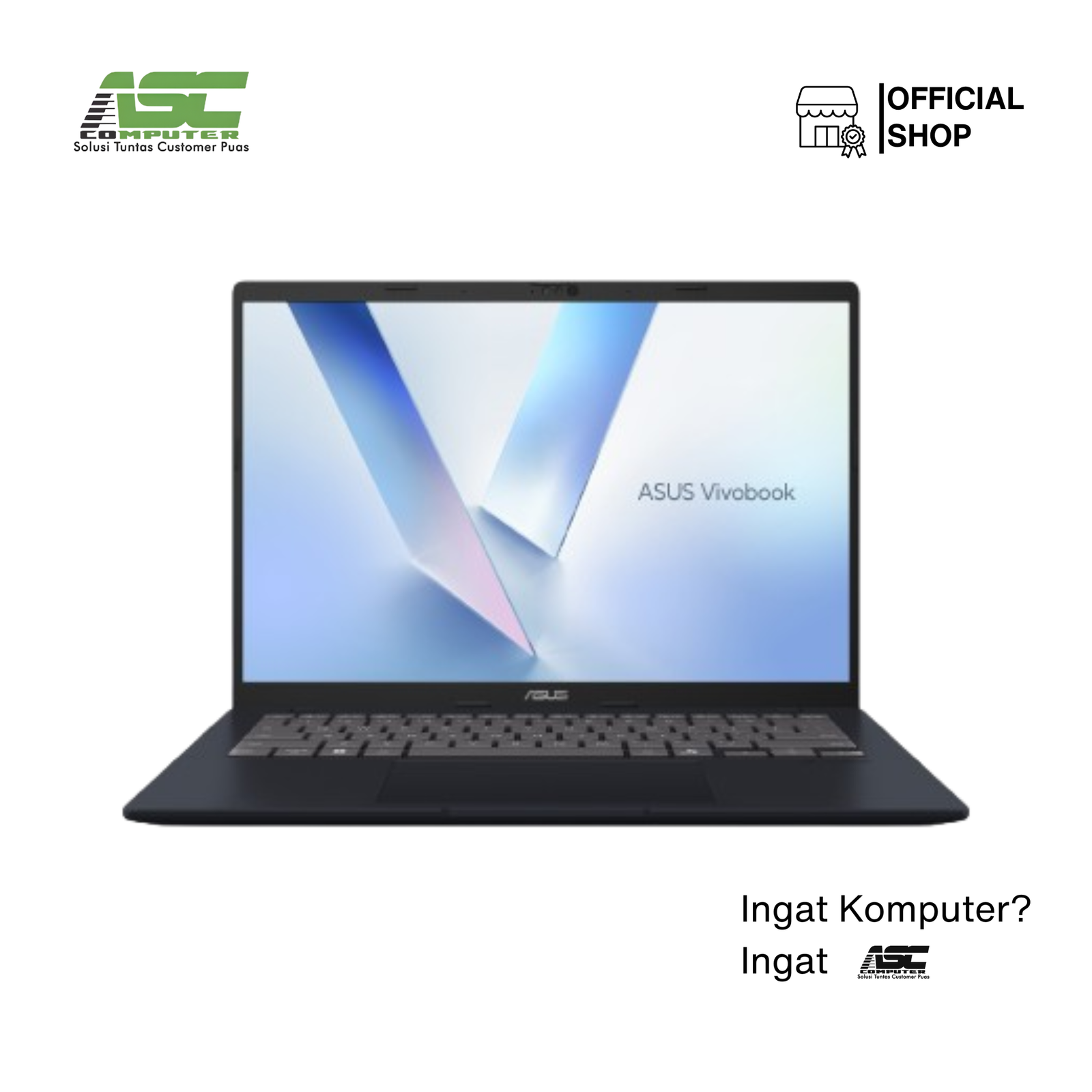 ASUS Vivobook 14 M1407KA-VIPS5154M AMD Ryzen AI 5 330 16GB DDR5 512GB SSD 14.0 inch WUXGA IPS Win11 + OHS 2024 Quiet Blue