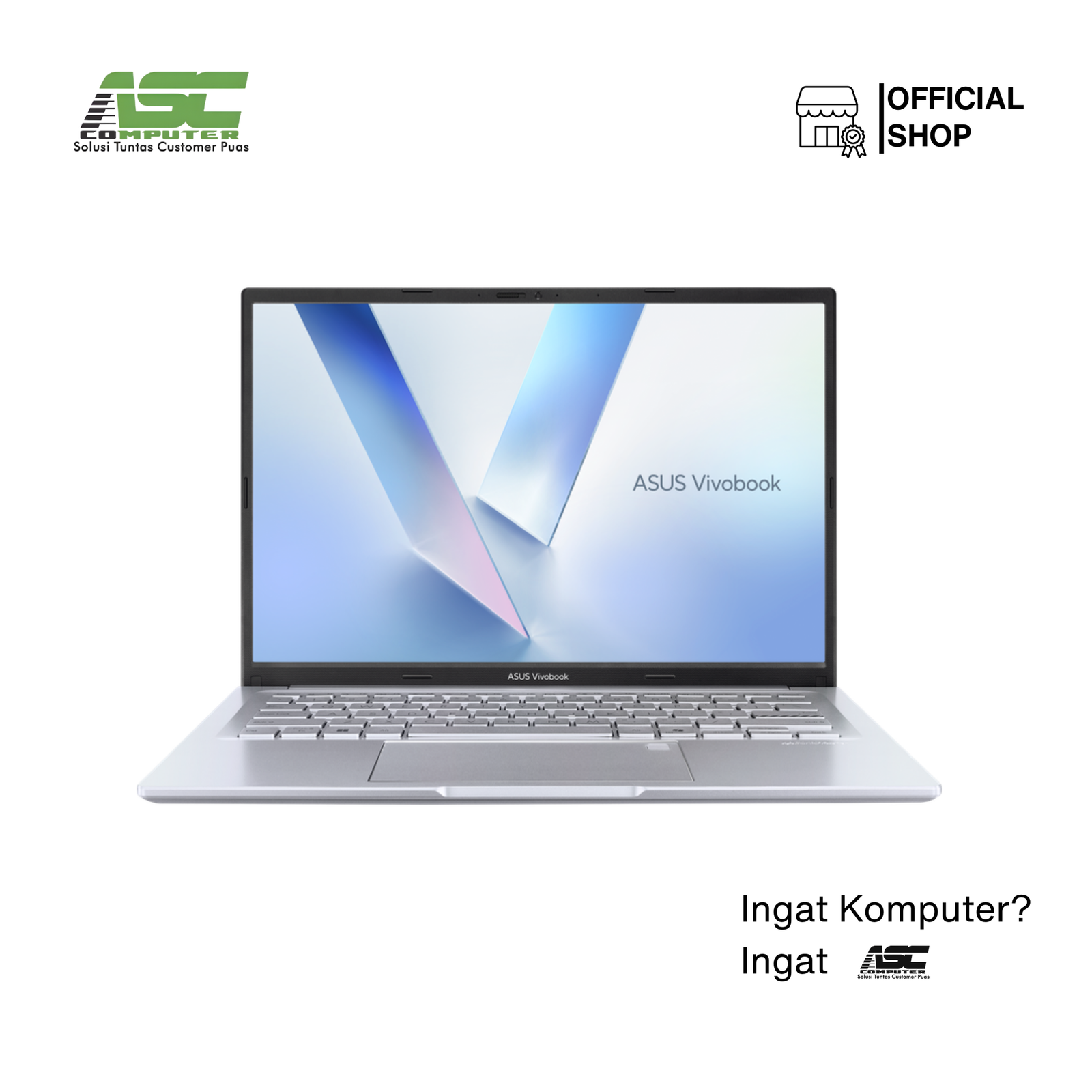 ASUS Vivobook 14 M1407KA-VIPS5156M AMD Ryzen AI 5 330 16GB DDR5 512GB SSD 14.0 inch WUXGA IPS Win11 + OHS 2024 Cool Silver