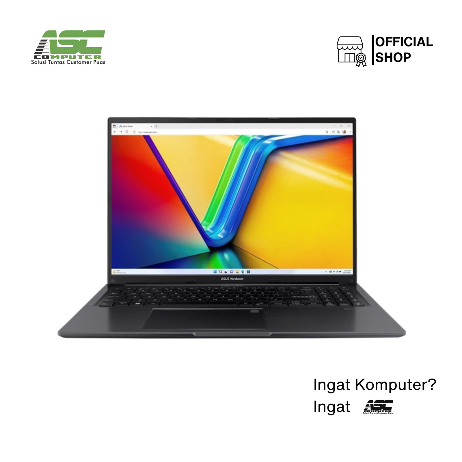 ASUS Vivobook 16 M1605NAQ-OLED5151M AMD Ryzen 5 150 16GB 512GB SSD 16.0 inch WUXGA OLED Win11 + OHS 2024 Indie Black