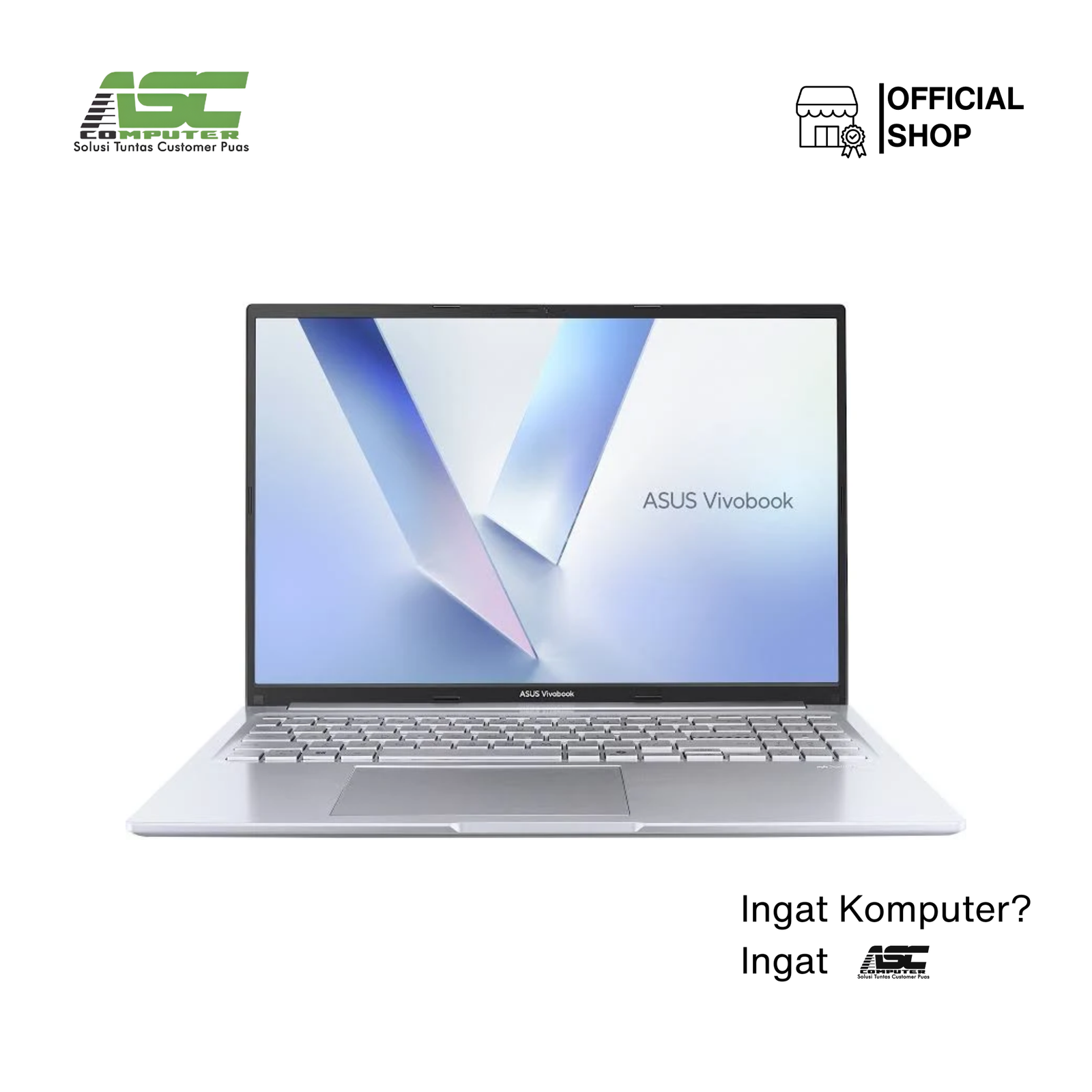ASUS Vivobook 16 M1605NAQ-OLED5152M AMD Ryzen 5 150 16GB 512GB SSD 16.0 inch WUXGA OLED Win11 + OHS 2024 Cool Silver