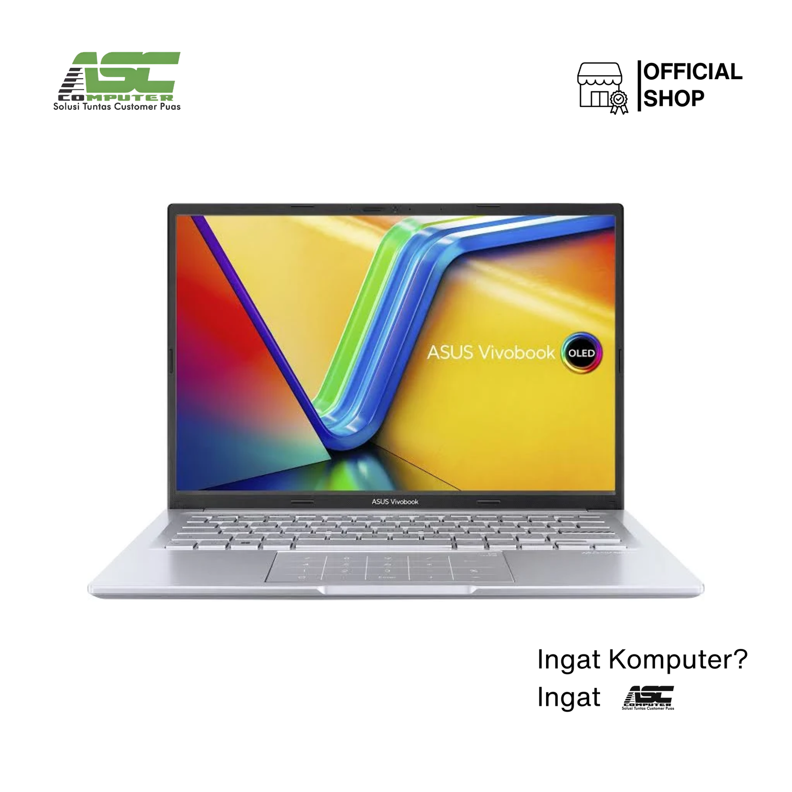 ASUS Vivobook 14 M1405YA-VIPS7152M AMD Ryzen 7 7730U 16GB 512GB SSD 14.0 inch WUXGA IPS Win11 + OHS 2024 Cool Silver