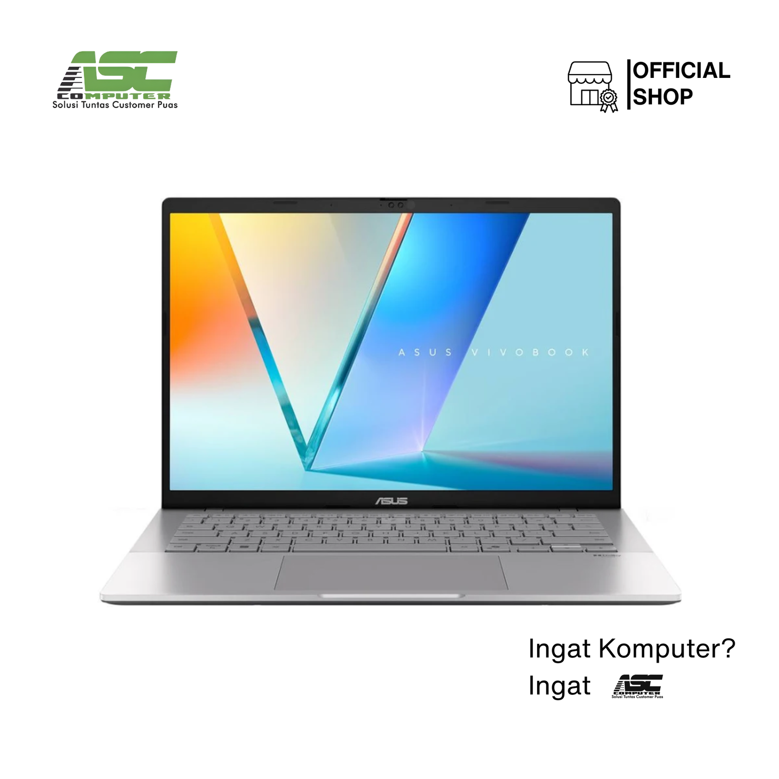 ASUS Vivobook S14 M3407HA-VIPS7112M AMD Ryzen 7 260 16GB DDR5 1TB SSD 14.0 inch WUXGA IPS Win11 + OHS 2024 Cool Silver