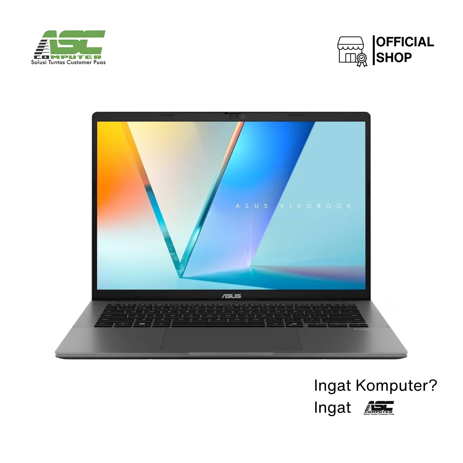 ASUS Vivobook S14 M3407KA-OLED7111M AMD Ryzen AI 7 350 16GB 1TB SSD 14.0 inch WUXGA OLED Win11 + OHS 2024 Matte Gray