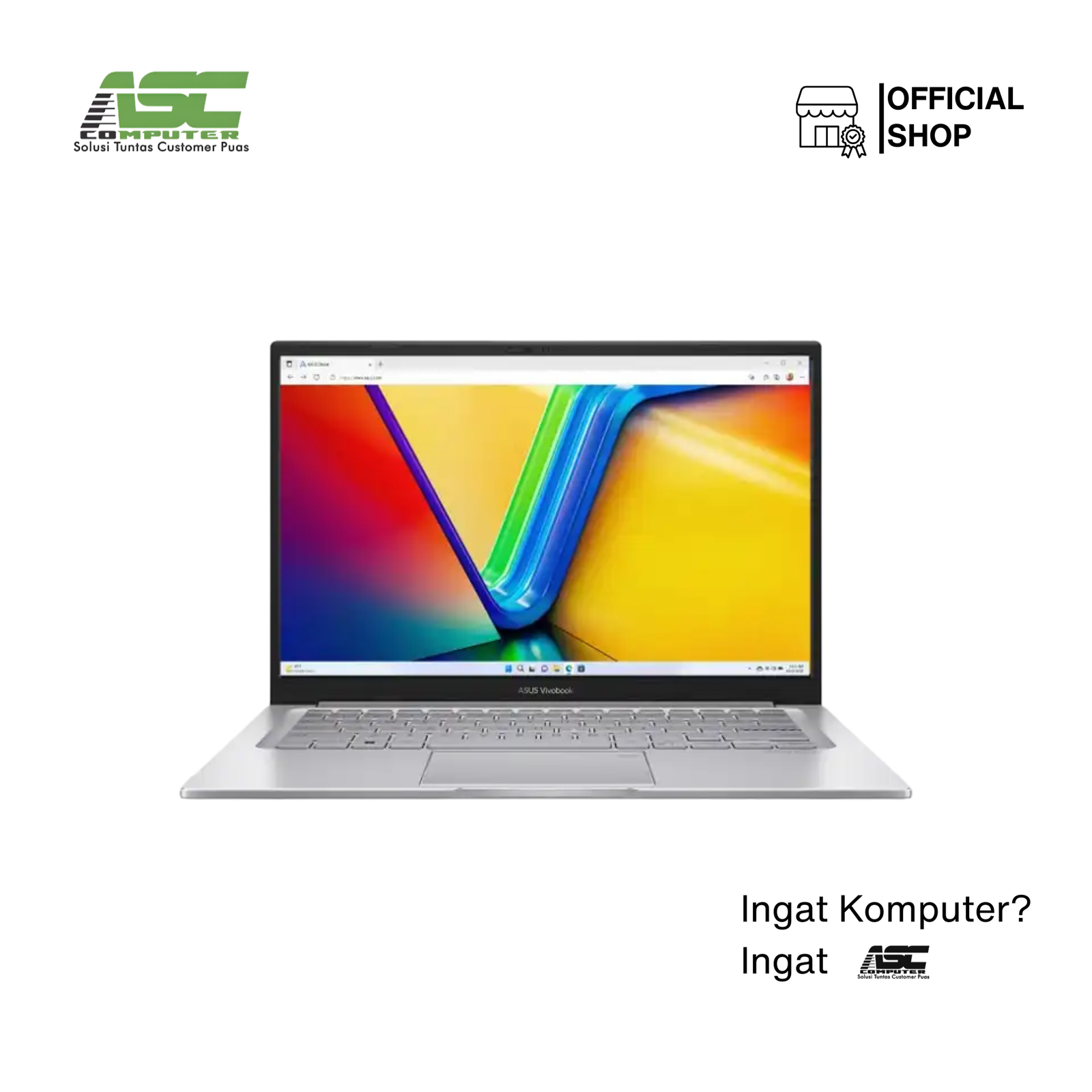 ASUS Vivobook 14 A1404VAP-VIPS5853M Intel Core 5-120U 8GB 512GB SSD 14.0 inch Full HD IPS Win11 + OHS 2024 Cool Silver