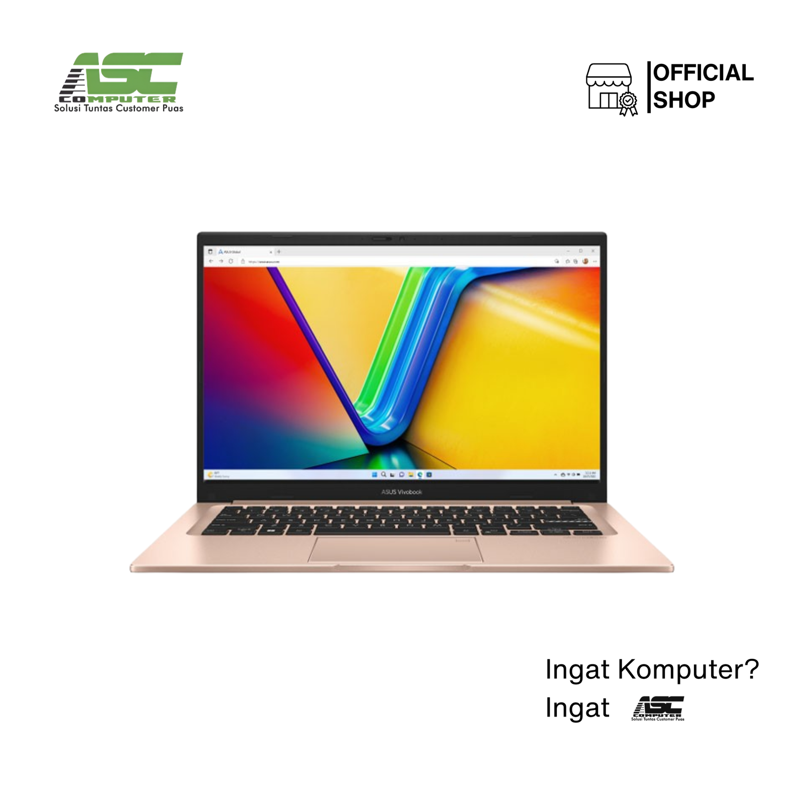 ASUS Vivobook 14 A1404VAP-VIPS5152M Intel Core 5-120U 16GB 512GB SSD 14.0 inch Full HD IPS Win11 + OHS 2024 Terra Cotta