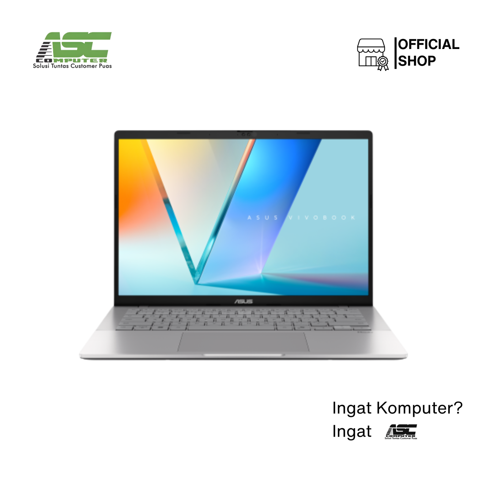 ASUS Vivobook S14 S3407VA-VIPS5112M Intel Core 5-210H / RAM 16GB DDR5 / SSD 1TB / 14″ WUXGA IPS-Level / Windows 11 Home + Office Home 2024 + M365 Basic / Cool Silver