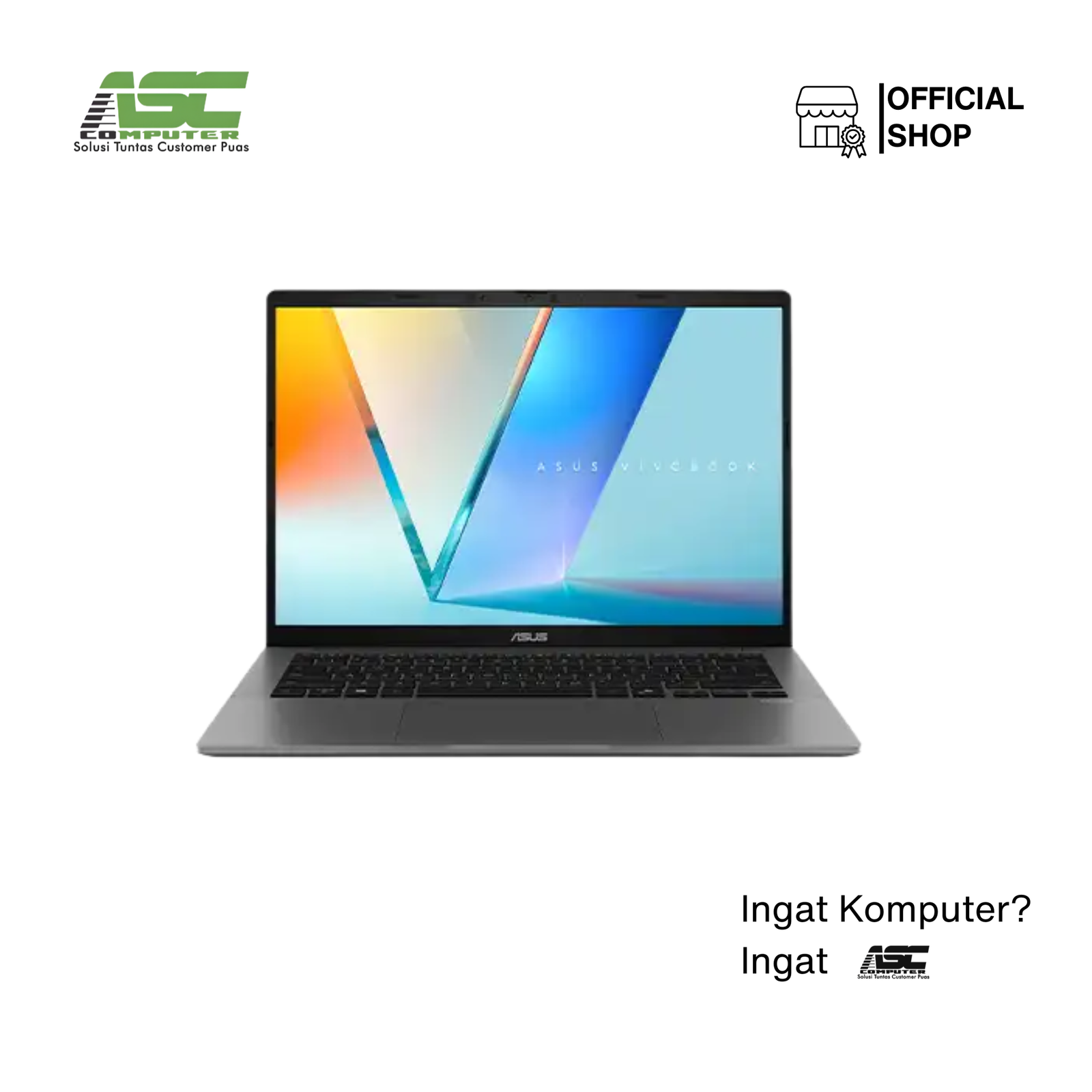 ASUS Vivobook S 14 S3407CA-VIPS5111M Intel Core Ultra 5-225H / RAM 16GB / SSD 1TB / 14″ WUXGA IPS-Level / Windows 11 Home + Office Home 2024 + Microsoft 365 Basic / Matte Grey